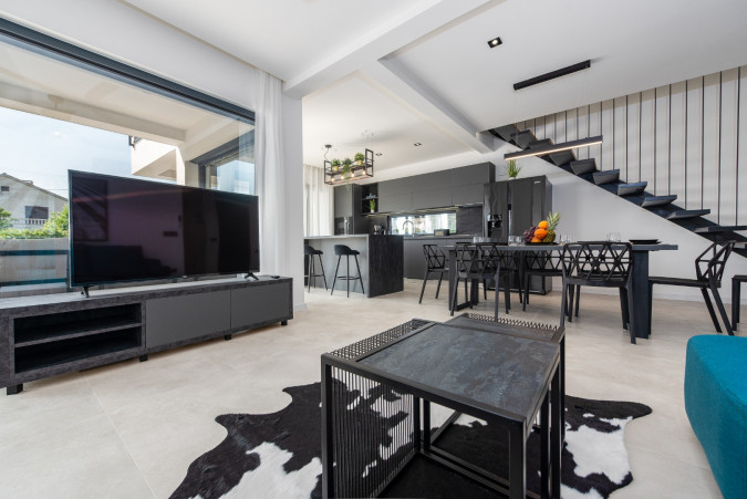 Interior, Villa Olivia with a heated pool and jacuzzi, Zaton, Dalmatia, Croatia Zaton
