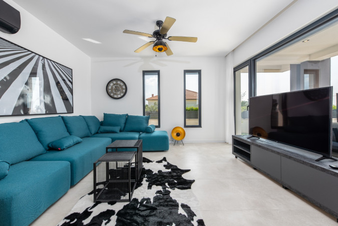 Interior, Villa Olivia with a heated pool and jacuzzi, Zaton, Dalmatia, Croatia Zaton