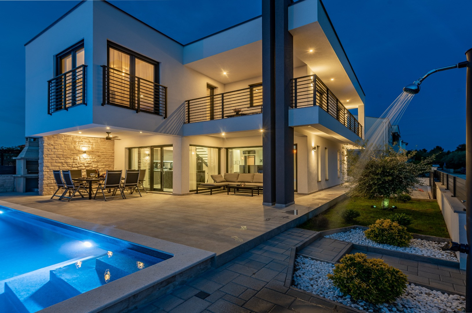 Charming new Villa Olivia in Zaton  - 30 m from the sea with heated pool and jacuzzi, Villa Olivia with a heated pool and jacuzzi, Zaton, Dalmatia, Croatia Zaton